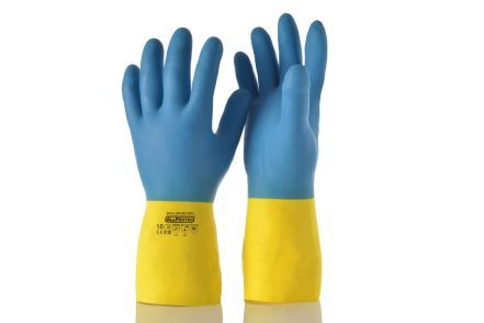Allprotec Bicolor-Neo, Chemikalienschutzhandschuh. Latex/Neopren-Kombination (12 Pack)