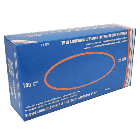 Allprotec Harmony Blue Einweghandschuh puderfrei