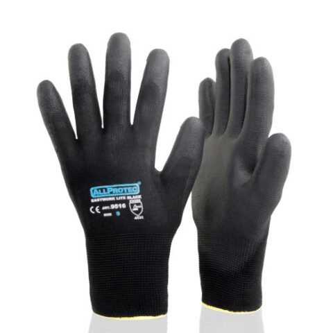 Allprotec Easywork Lite Black Feinstrickhandschuh aus Nylon (12 Pack)