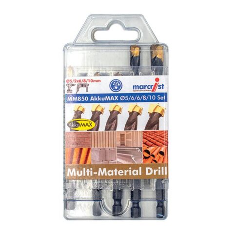 MM850 AkkuMAX Multi-Material-Bohrer-Set Ø 5 / 6 / 6 / 8 / 10 mm