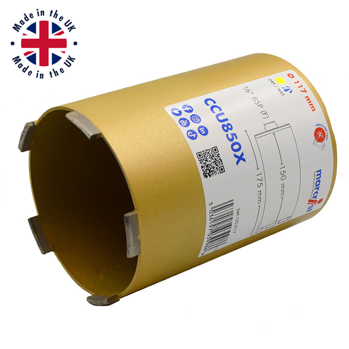 CCU850X Kombi-Diamantbohrkrone trocken/nass Handeinsatz