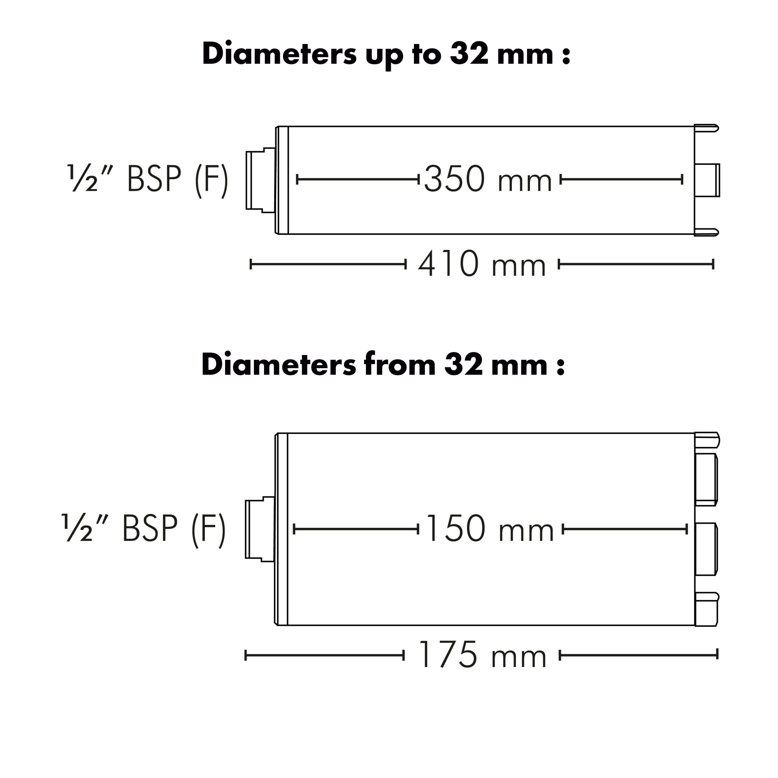 CCU850X Kombi-Diamantbohrkrone trocken/nass Handeinsatz – Bild 4