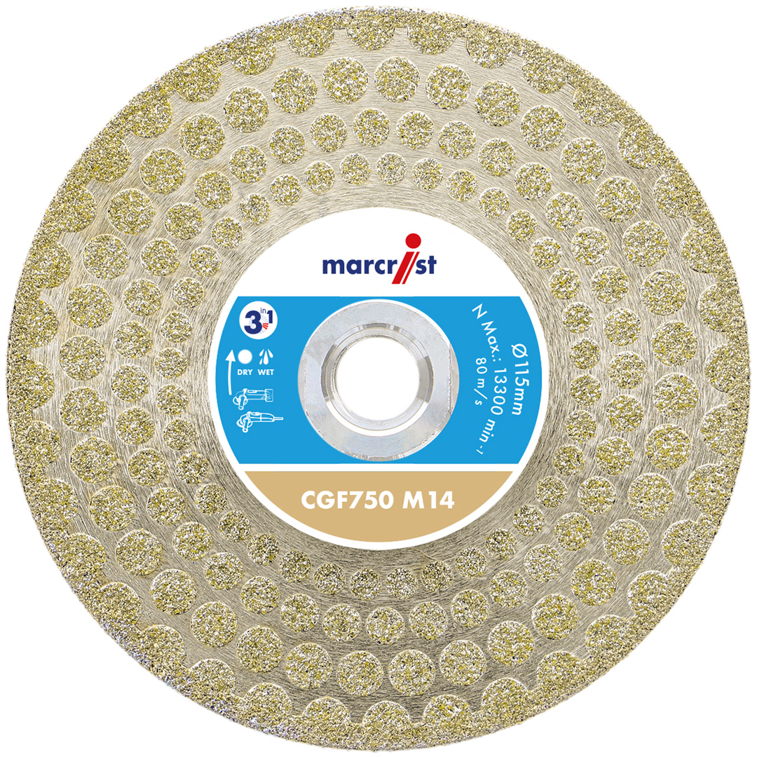 CGF750 3in1 Trenn-Schleif-Finishing Diamantscheibe