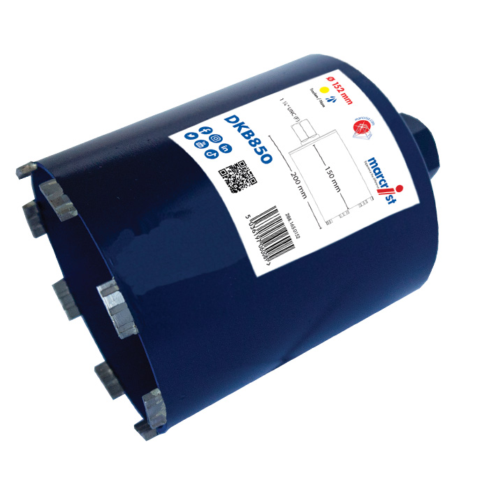 DKB850 Turbo-Diamantkanal-bohrkrone, handgeführt